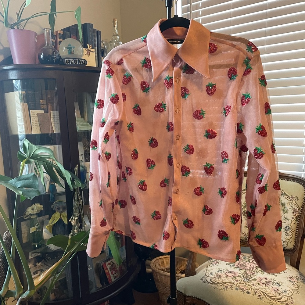 Lirika Matoshi Men’s Strawberry Shirt
